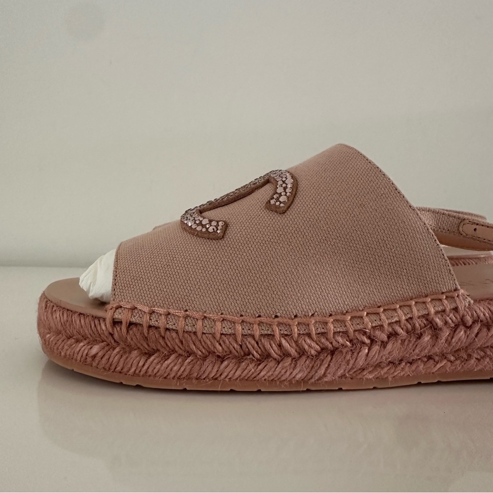 Chanel Women's Pink Espadrille Sandals - Picture 4 of 10